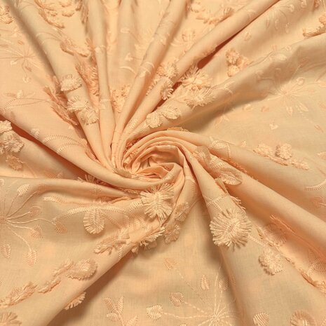 Cotton Batist Embroidered 5109 - orange