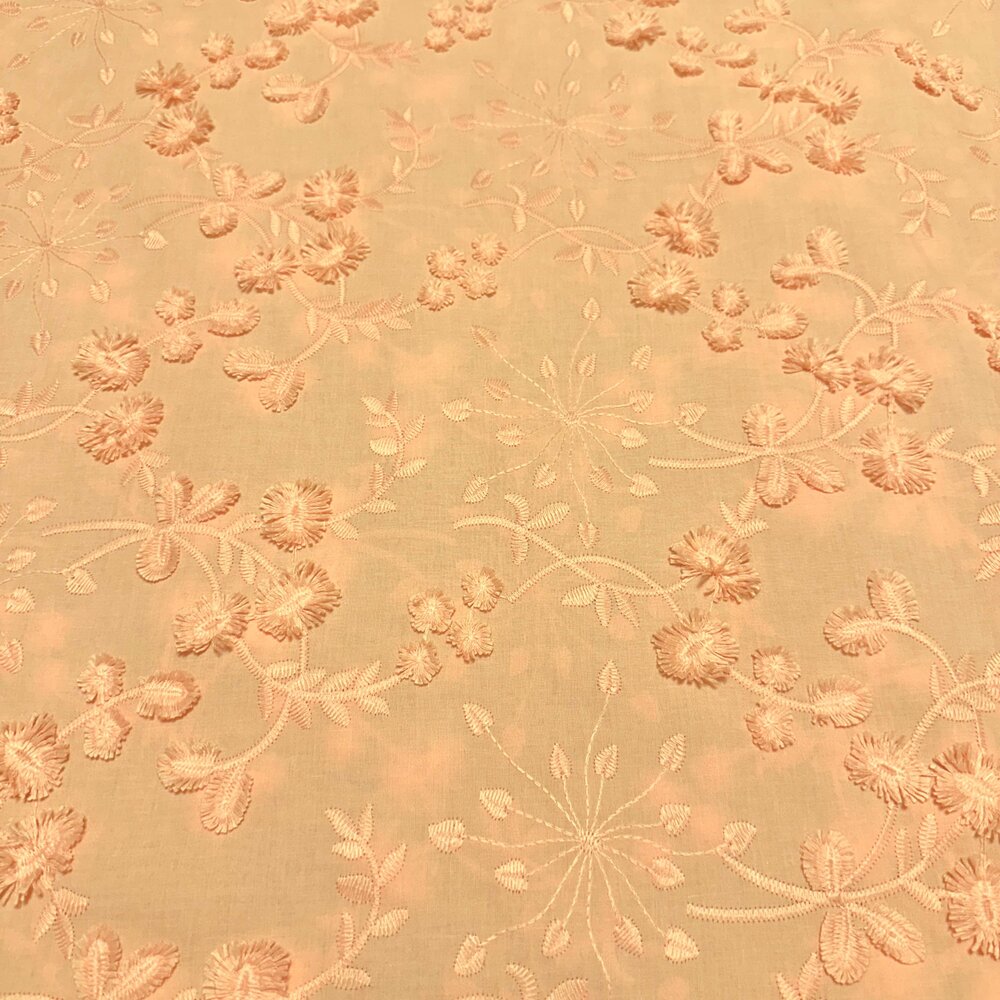 Baumwollbatist bestickt 5109 - orange