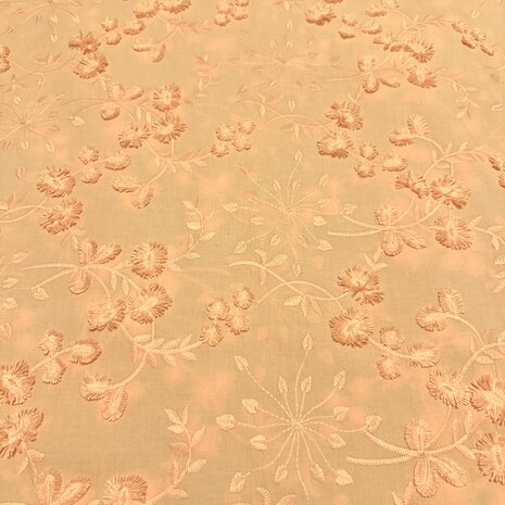 Batiste de coton brodé 5109 - orange