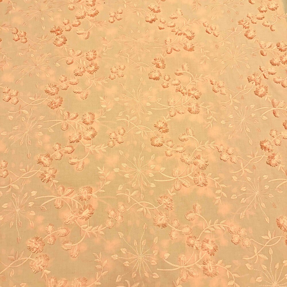 Cotton Batist Embroidered 5109 - orange