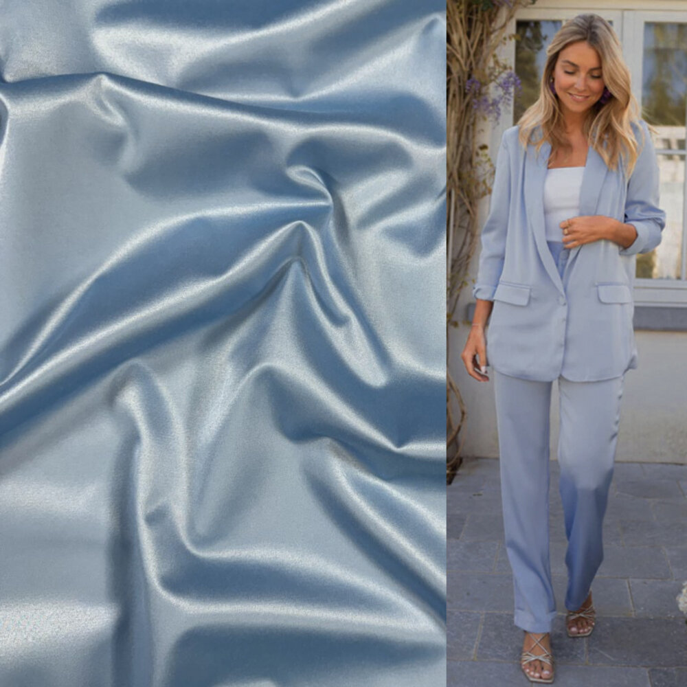 Glanz Baumwolle Uni S37 - hellblau - Glanz Baumwolle Uni S37 - hellblau -