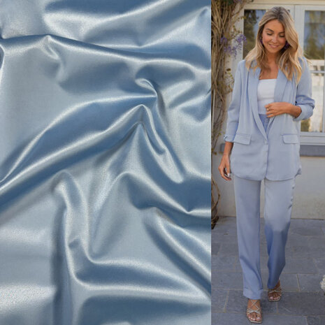 Glanz Baumwolle Uni S37 - hellblau - Glanz Baumwolle Uni S37 - hellblau -