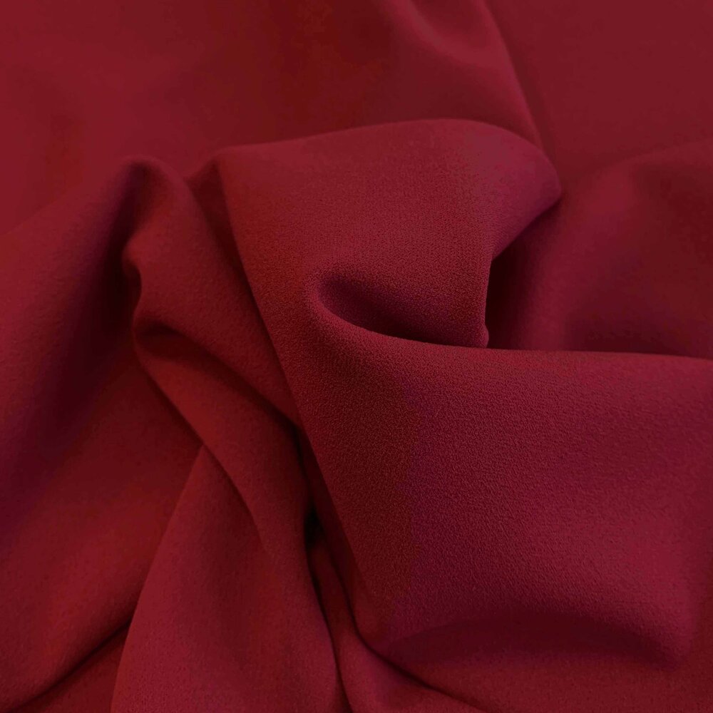 COUPON NJ - Crêpe Scuba CR05 - rouge foncé 80 x 140 cm