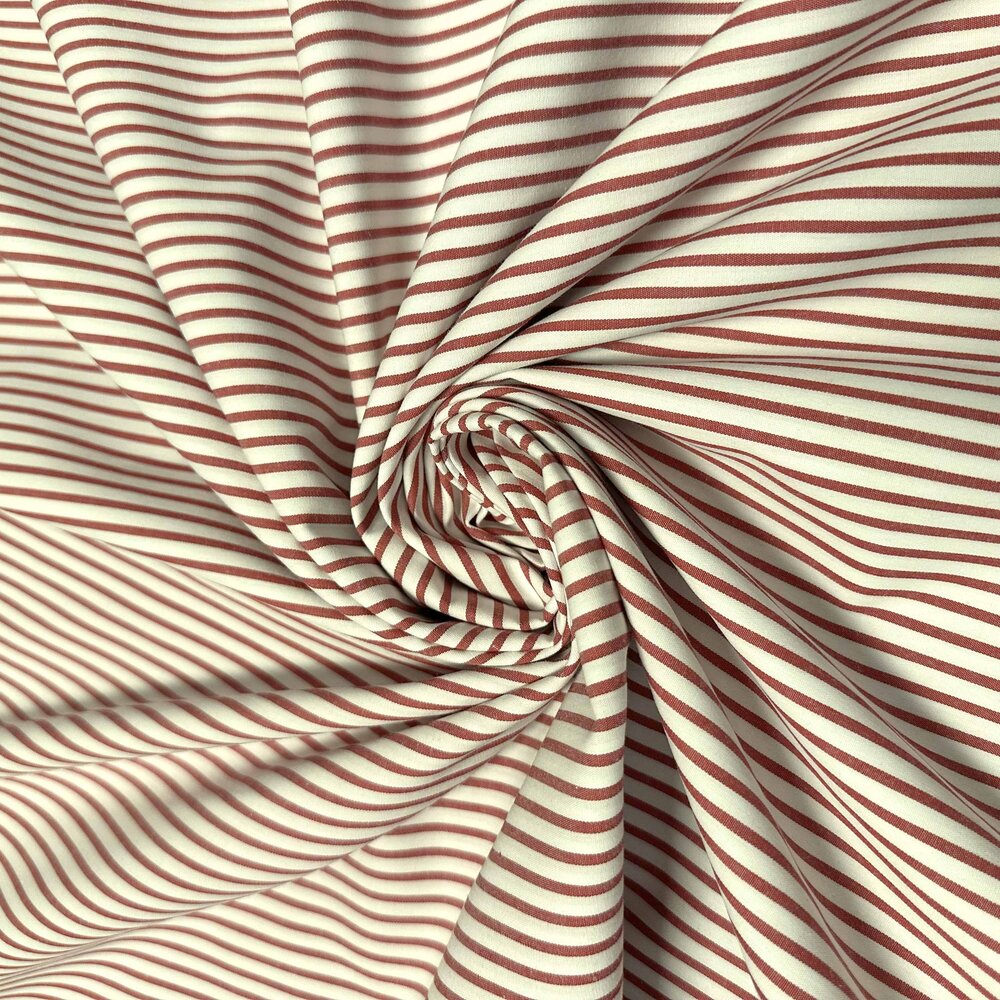 Katoen Poplin 5122 - rood/wit Katoen Poplin 5122 - rood/wit