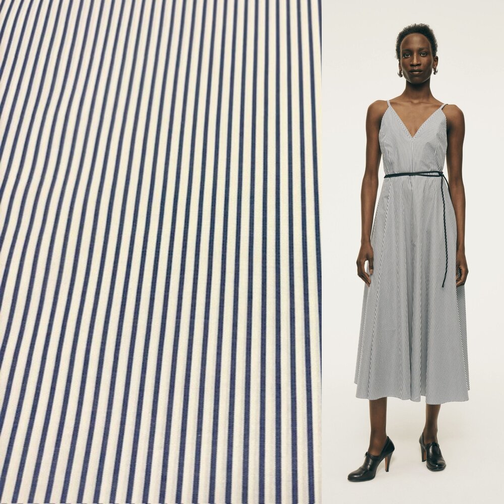 Cotton Poplin 5142 - denim blue/white Cotton Poplin 5142 - denim blue/white