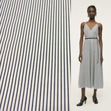 Katoen Poplin 5142 - jeansblauw/wit Katoen Poplin 5142 - jeansblauw/wit