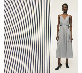 Cotton Poplin 5142 - denim blue/white Cotton Poplin 5142 - denim blue/white