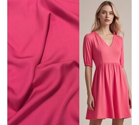 Gabardine de viscose 5163 - rose vif