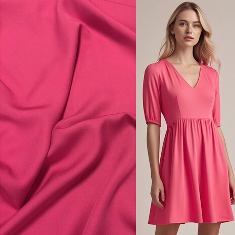 Viskose Gabardine 5163 - leuchtendes Pink Viskose Gabardine 5163 - leuchtendes Pink