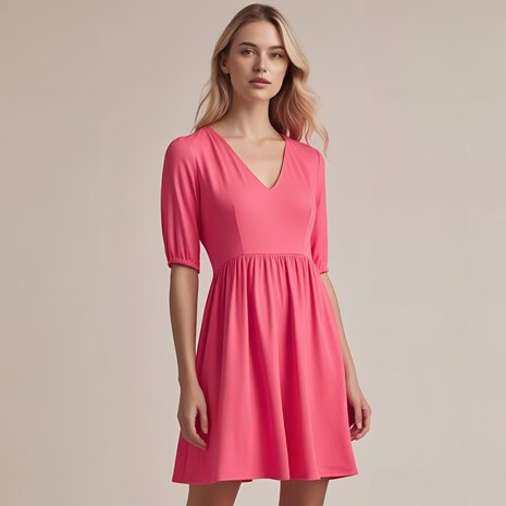 Viscose Gabardine 5163 - bright pink Viscose Gabardine 5163 - bright pink