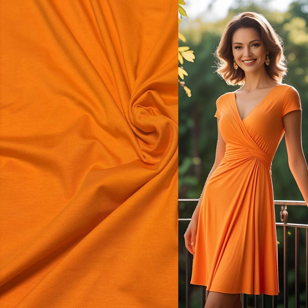 Viskose Jersey 5169 - Hellorange Viskose Jersey 5169 - Hellorange