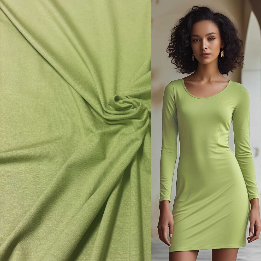 Jersey viscose 5168 - vert citron Jersey viscose 5168 - vert citron