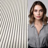 Katoen Poplin 5182 - antraciet/wit Katoen Poplin 5182 - antraciet/wit