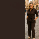 Travel Stretch Jersey BJE40 - Bruin