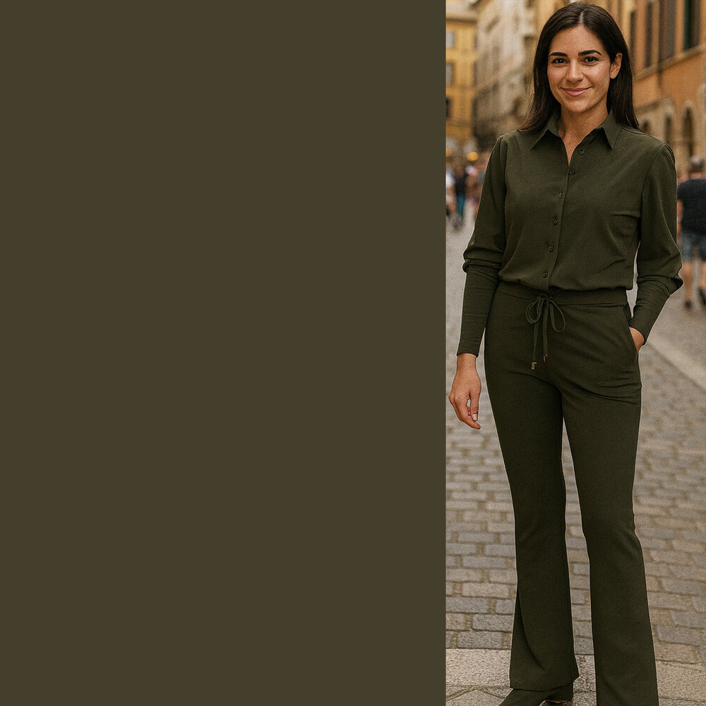 Jersey extensible de voyage BJ51 - vert mousse foncé Jersey extensible de voyage BJ51 - vert mousse foncé