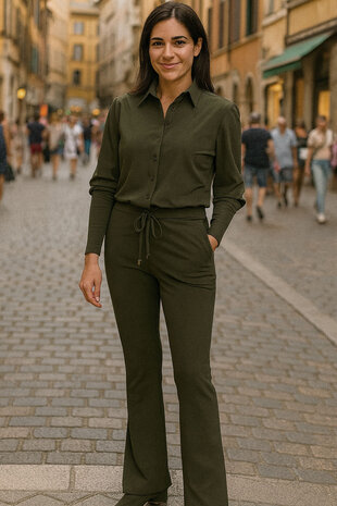 Jersey extensible de voyage BJ51 - vert mousse foncé Jersey extensible de voyage BJ51 - vert mousse foncé