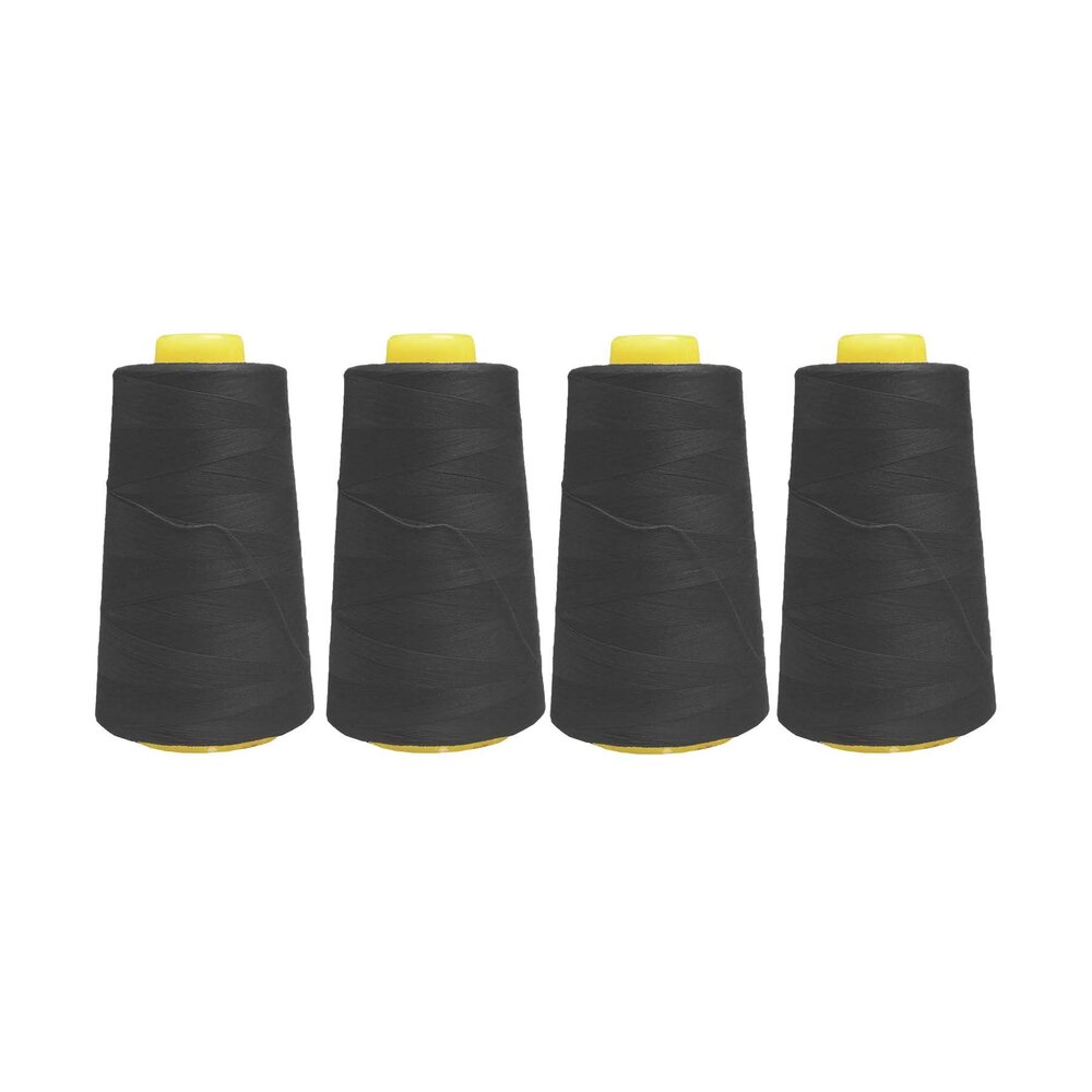 Overlockfaden - schwarz - PAKET 4 st.