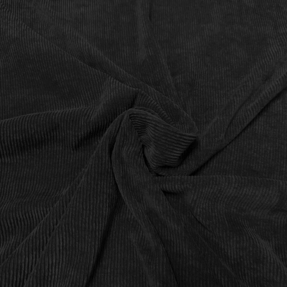 Corduroy Stretch - CS04 - Zwart Corduroy Stretch - CS04 - Zwart