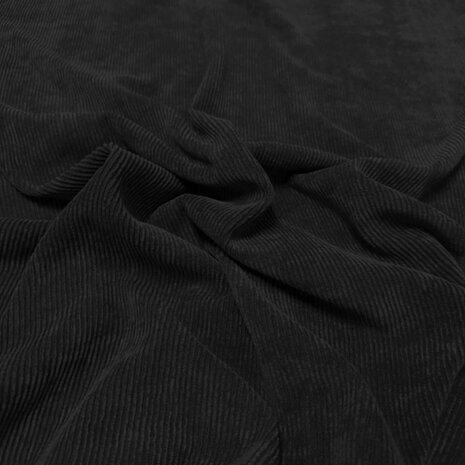 Corduroy Stretch - CS04 - Zwart Corduroy Stretch - CS04 - Zwart