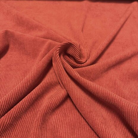 Corduroy Stretch - CS12 - Baksteenrood Corduroy Stretch - CS12 - Baksteenrood