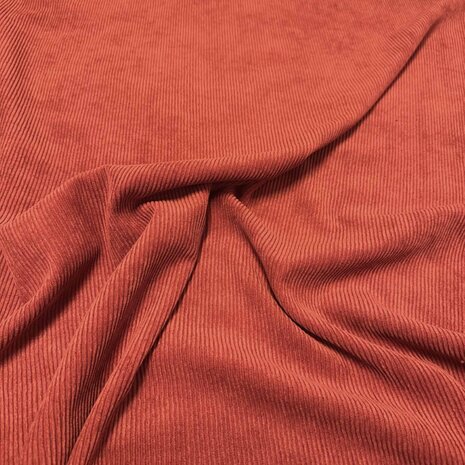 Corduroy Stretch - CS12 - Baksteenrood Corduroy Stretch - CS12 - Baksteenrood