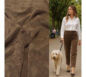 Velours côtelé extensible - CS11 - Marron Velours côtelé extensible - CS11 - Marron