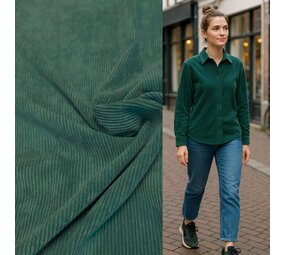 Corduroy Stretch - CS13 - Bottle Green Corduroy Stretch - CS13 - Bottle Green