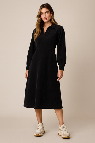 Corduroy Stretch - CS04 - Zwart Corduroy Stretch - CS04 - Zwart