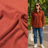 Corduroy Stretch - CS12 - Brick Red Corduroy Stretch - CS12 - Brick Red