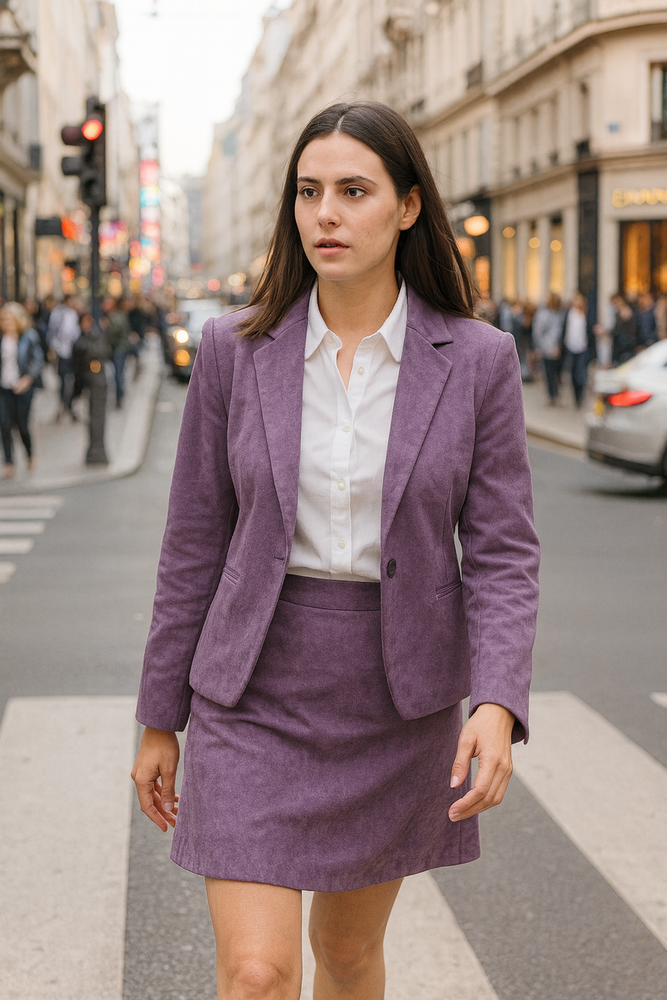 Wildleder Stretch 5310 - altviolett