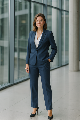 Bambus Gabardine Stretch BC03 - Jeans blau