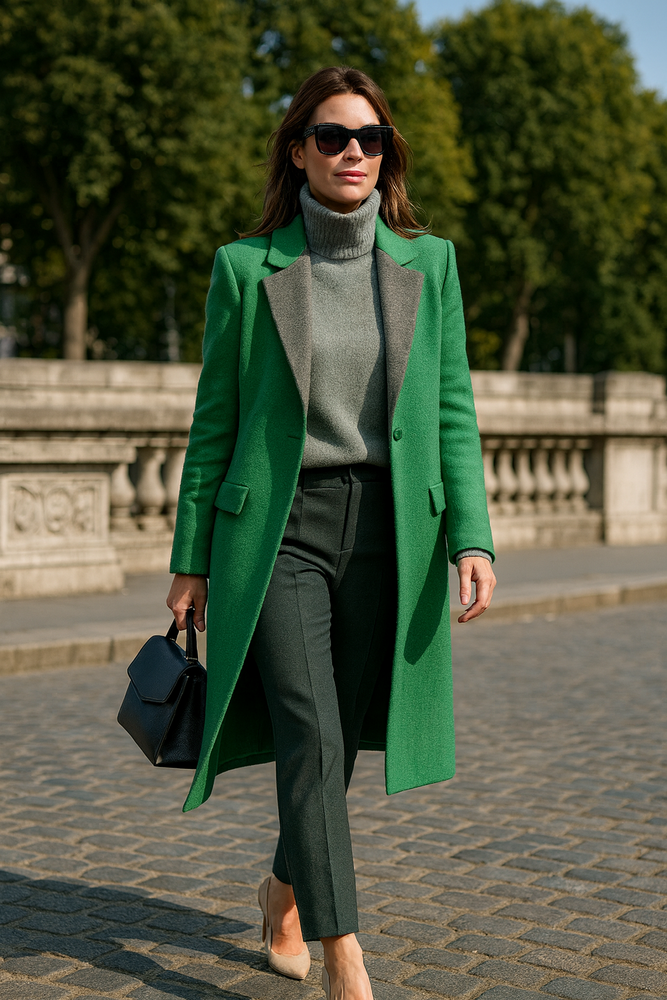 Double Face DF26- emerald/grey