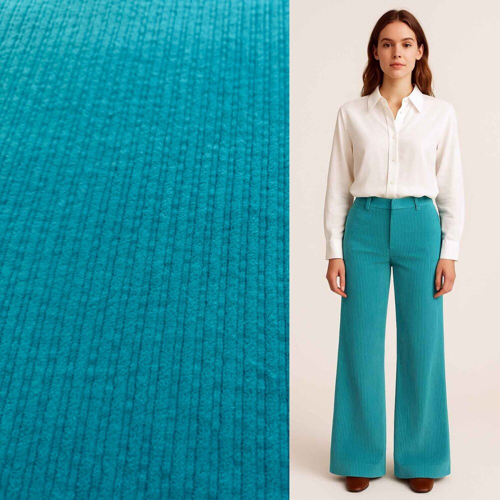 Katoen Corduroy 5321- turquoise Katoen Corduroy 5321- turquoise