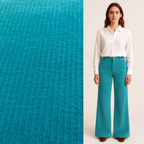 Cotton Corduroy 5321- turquoise Cotton Corduroy 5321- turquoise