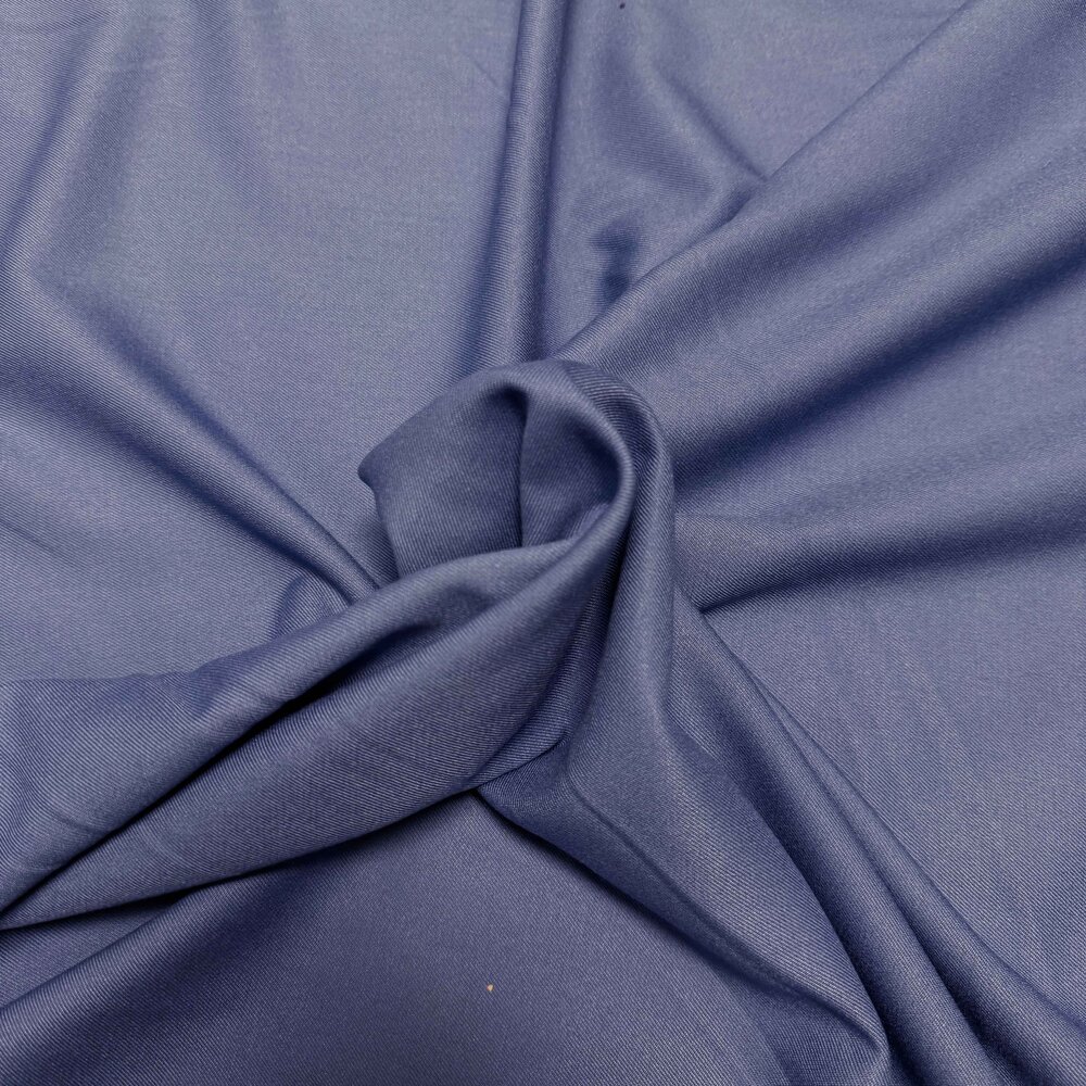 Gabardine de bambou extensible BC43 - Bleu poudre foncé