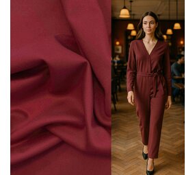 Bamboo Gabardine Stretch BC15 - dark red