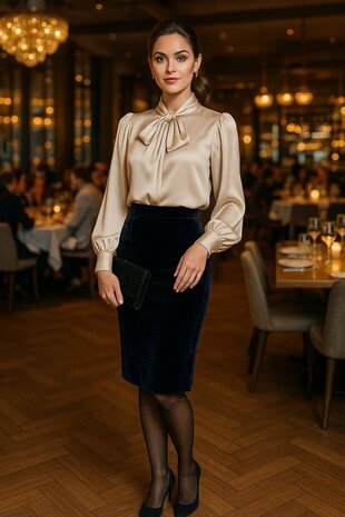 Velvet Stretch 5337 - nachtblauw Velvet Stretch 5337 - nachtblauw