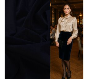 Velvet Stretch 5337 - nachtblauw Velvet Stretch 5337 - nachtblauw