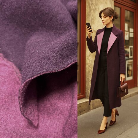 NJ COUPON - Double Face DF25 - purple/pink 90 X 150CM