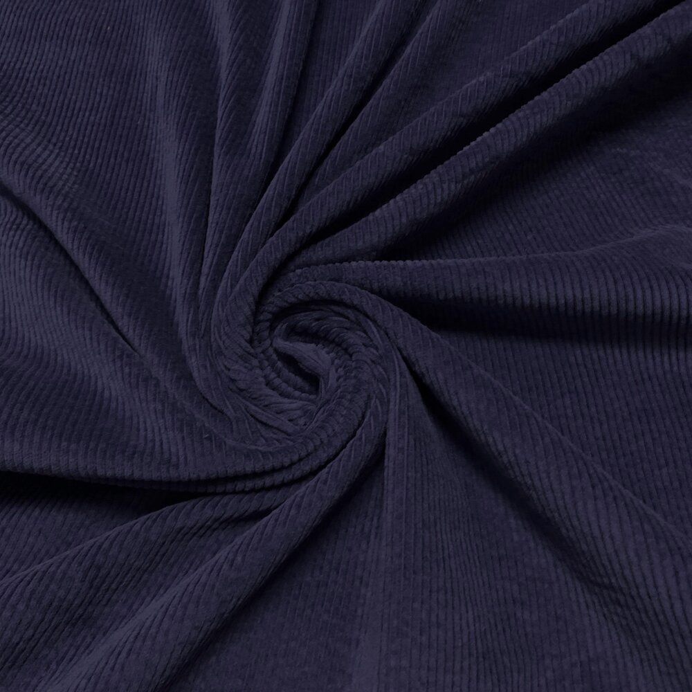 NJ COUPON - Cotton Corduroy Stretch AB25 - midnight blue 140X140CM