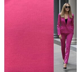 COUPON NJ - Terlenka extensible dans les 4 sens TS24 - Fuchsia 55 x 147 cm
