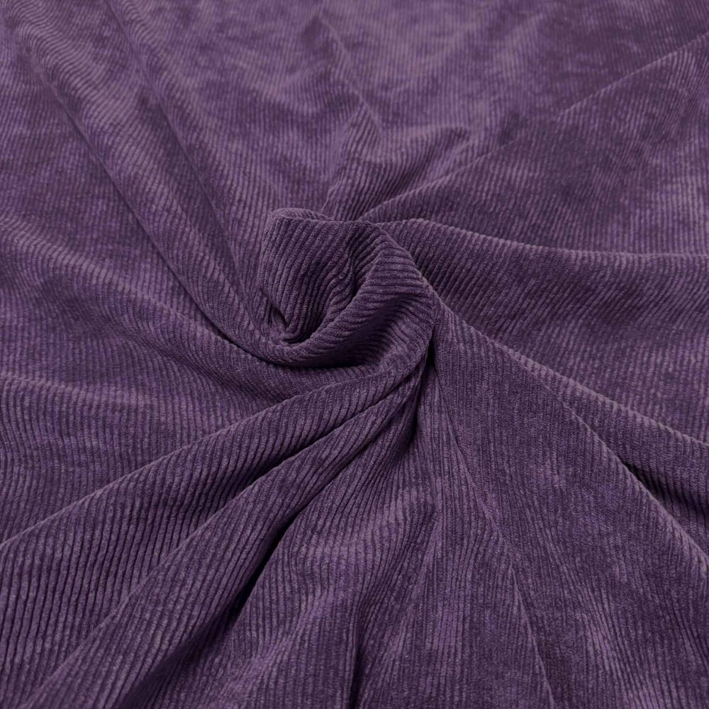 NJ COUPON - Corduroy Stretch - CS01 - Purple 55X140CM