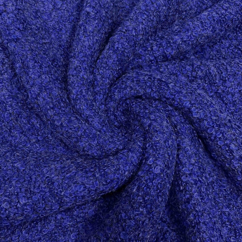 NJ COUPON - Bouclé Kreisel BB03 - cobalt blue 120X150CM