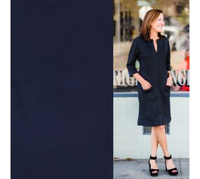 NJ COUPON - Suedine Stretch  SU23 - nacht blauw    60X148CM