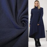 NJ COUPON - Boiled Wool Uni CW36 - dark blue 100X150CM