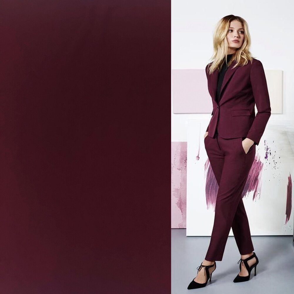 NJ-COUPON  – Terlenka 4-Wege-Stretch TS01 – Bordeaux 90 x 147 cm