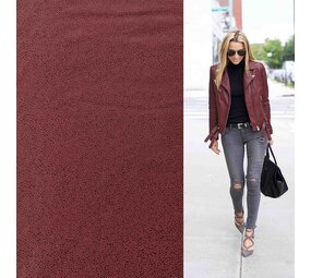 NJ-COUPON - Kunstleder IL12 - dunkelrot 120 x 140 cm (VRFBD)