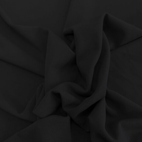 NJ COUPON - Scuba Crepe CR08 - Black 115X140CM NJ COUPON - Scuba Crepe CR08 - Black 115X140CM