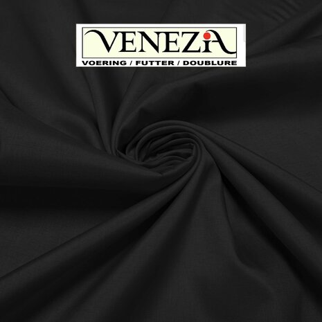 NJ COUPON - Venezia Voering A19 - zwart 150X140CM NJ COUPON - Venezia Voering A19 - zwart 150X140CM