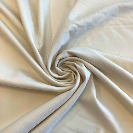 NJ-COUPON – Bambus-Gabardine-Stretch BC19 – cremeweiß, 110 x 150 cm